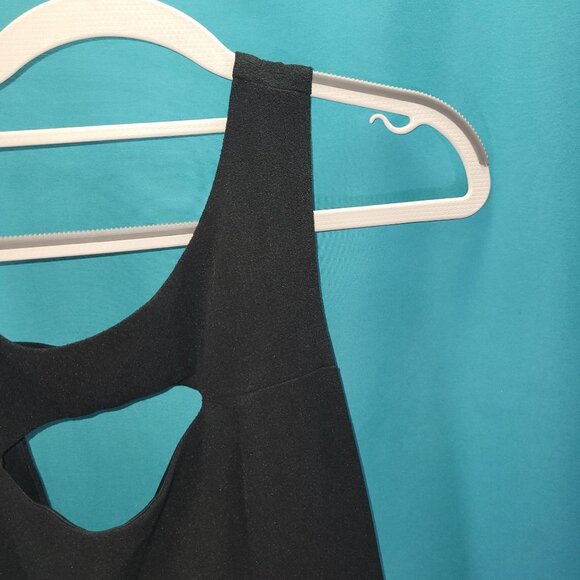 Black Sleeveless Dress With Lace Hem & Bow Back Design By Pink Owl Size S - Picture 14 of 15